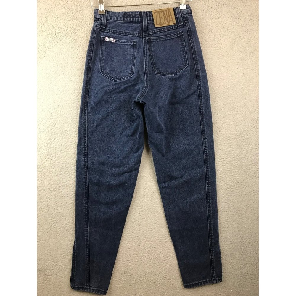 Vintage 90s Zena Jeans Womens 7 Blue Button Fly Jeans High Rise Bootcut